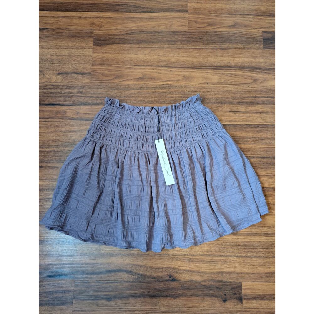 Mustard Seed Smocked Mini Skirt Size Small Purple Skort Cottagecore Festival